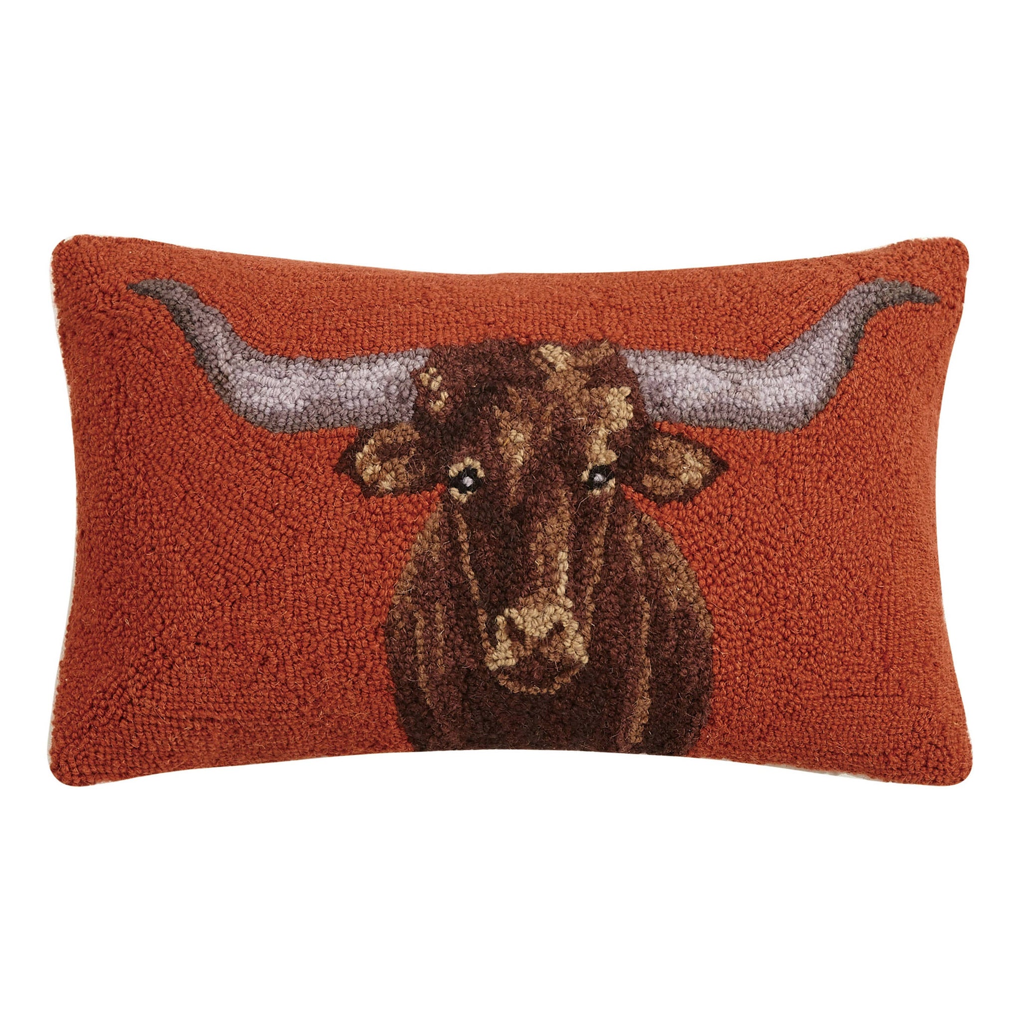 Peking Handicraft Longhorn Skull Hook Pillow - Thumbnail 5