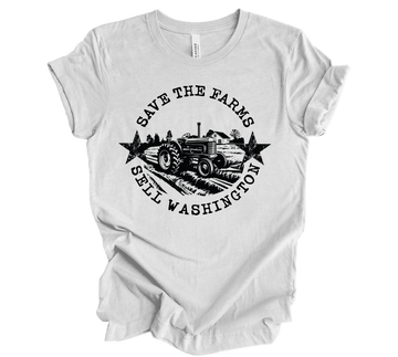 Save the Farms Adult T-Shirt White