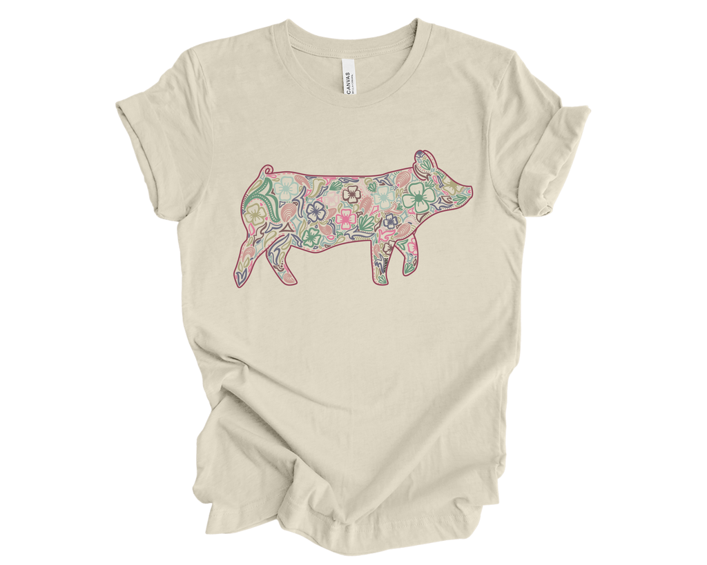 Floral Pig T-Shirt