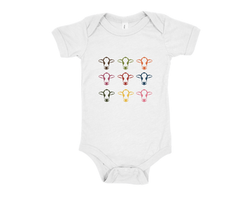 Steer Head Multi-Color Onesie