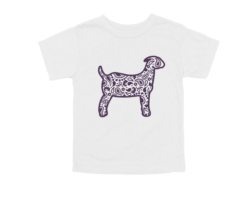 Bandana Goat Toddler T-Shirt Purple
