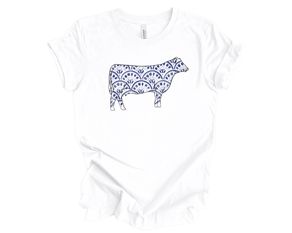 Blue Cow Adult T-Shirt