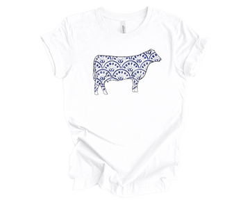 Blue Cow Adult T-Shirt