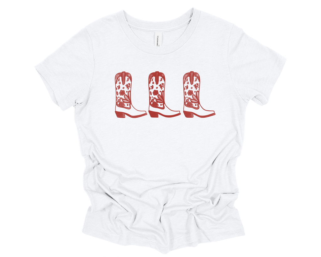 These Boots Youth T-Shirt Red