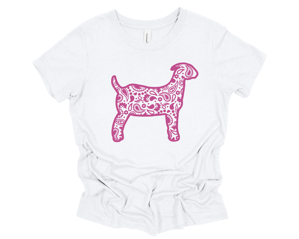 Bandana Goat Youth T-Shirt Pink