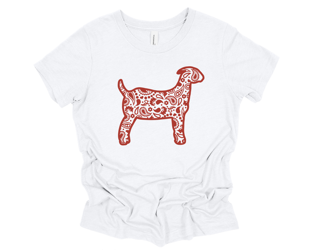 Bandana Goat Youth T-Shirt Red