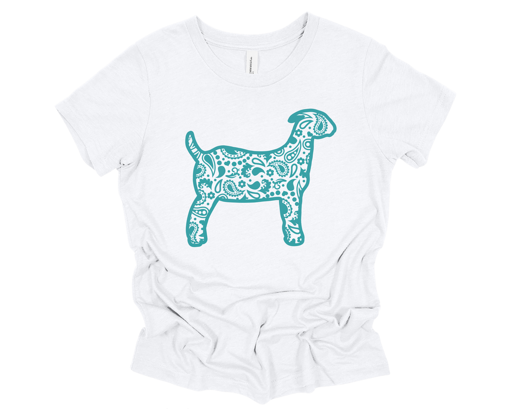 Bandana Goat Youth T-Shirt Teal